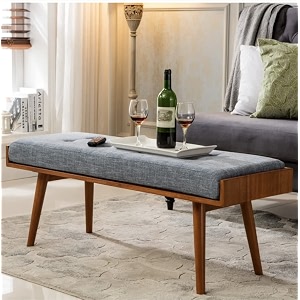 ithree solid sheesham wood 2 seater bench living room style 2