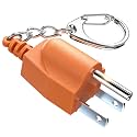 iTODOS Neutral Ground Bonding Plug - Floating Ground Adapter for Portable Inverter Generators, RVs, Motorhomes &amp; Campers (NEMA 5-15P/TT-30R),with Keychain, Improve Generator Grounding Security