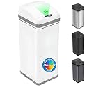 iTouchless 50L / 13 Gal. Dog-Proof Sensor Kitchen Trash Can | Odor Filter