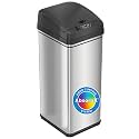 iTouchless 13 Gallon Sensor Trash Can with Lid | 2026 Model | Odor Filter
