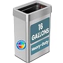 iTouchless 16 Gallon Open Top Trash Can/Recycle Bin w/Dual Odor Filters