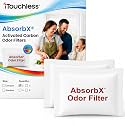 iTouchless Official AbsorbX Odor Filter Refills 2-Pack |Odorless Trash Cans