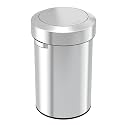 iTouchless Titan 17 Gallon Swing Open Trash Can, Stainless Steel Self-Balance Flip Top Lid Commercial Grade 64 Liter Garbage Can is Perfect for Business, Restaurant, Office and Kitchen