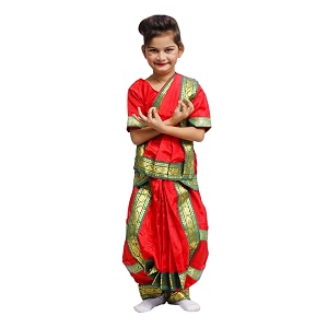 ITSMYCOSTUME Bharatnatyam Costume Dress for Girls Set