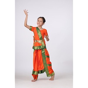 ITSMYCOSTUME Bharatnatyam Costume Dress for Girls Set