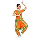 ITSMYCOSTUME Bharatnatyam Costume Dress for Girls Set