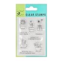 Itsy Bitsy Blooming Good Time Clear Stamps Set 4.3 x 6.2 Inch 9pc for Card Making Scrapbooking Journaling DIY Craft Handmade Creative Projects