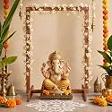 Itsy Bitsy Folding Wooden Decoration Backdrop Stand 24 x 18 Inch | Pooja Decoration Backdrop frame, Tabletop Display, Ganesha Chaturthi Festival Decoration, Event Backdrops & Home Décor