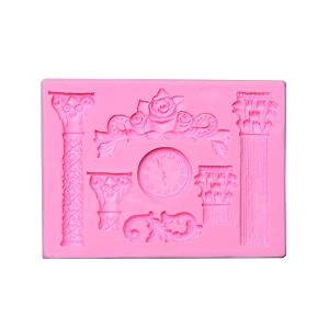 itsy bitsy - silicone mould vintage pillars 125  90  1cm 1pc