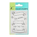 Itsy Bitsy Wishes Always Clear Stamps 3 x 4 Inch 9pc Transparent Craft Stamping Set for Card Making Scrapbooking Journaling DIY Paper Crafts