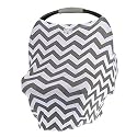 Itzy Ritzy 4-in-1 Nursing Cover, Car Seat Cover, Shopping Cart Cover &amp; Infinity Scarf – Breathable, Multi-Use Nursing Cover Up for Breastfeeding, Carseat Canopy &amp; Stroller Cover (Gray Chevron)
