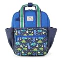 Itzy Ritzy Toddler Backpack - Daycare Bag - Features Adjustable Shoulder Straps, 2 Side Pockets &amp; Spacious Interior with Wipeable Fabric Lining &amp; Name Label, Dinosaur Backpack