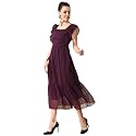 IUGA Georgette Jacquard Butti Square Neck Knee