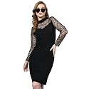 IUGA Women39s Knee Length Casual Bodycon Black