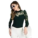 IUGA Women Regular Sleeve High Neck Solid
