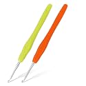 Iuuidu 2PCS 2.0/2.5mm Crochet Hooks, Ergonomic Handle Crochet Hooks