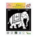 IVANA'S Elephant Stencil for Art & Craft, DIY Decorative Stencil for Painting on Canvas, Fabric, Cloth, Paper, Glass, Furniture and Wall, Size - 6 x 6 inch, Pack of 1, IVS-26, Off White