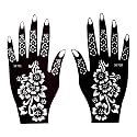 IVANA'S Heena Mehandi Tatto Stencil Set for | Hand | Body | Fingure | Face | Heena Art Temporary Tatto for Kids, Girls & Women, Design - NIV-32, Black, M