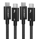 IVANKY Intel Certified Thunderbolt 5 Cable 2Pack 3.3ft, 120Gbps Thunderbolt
