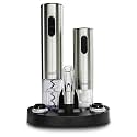 Ivation Stainless Steel Electric Wine Opener, Aerator & Preserver Gift Set