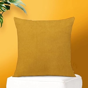 ivaza microfibre soft amp fulffy filled decorative pillowthrow pillow insertsvelvet cushion inserts square pillowcushion for sofa car and decorationset of 1 1634 x 1634 mustard yellow