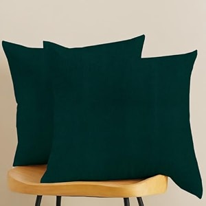 ivaza microfibre soft amp fulffy filled decorative pillowthrow pillow insertssqaure pillows velvet cushion inserts square pillowcushion for sofa car and decorationset of 2 1234 x 1234 dark green
