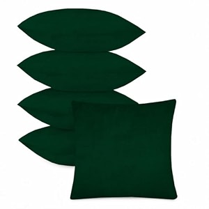 ivaza microfibre soft amp fulffy filled decorative pillowthrow pillow insertssqaure pillows velvet cushion inserts square pillowcushion for sofa car and decorationset of 5 2434 x 2434 emerd green
