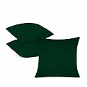 IVAZA Microfibre Soft &amp; Fulffy Filled Decorative Pillow/Throw Pillow Inserts,Sqaure Pillows Velvet Cushion Inserts Square Pillow,Cushion for Sofa, Car and DecorationSet of 3 (24" x 24") Emerd Green