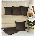 IVAZA Microfibre Soft &amp; Fulffy Filled Decorative Pillow/Throw Pillow Inserts,Sqaure Pillows Velvet Cushion Inserts Square Pillow,Cushion for Sofa, Car and DecorationSet of 5 (12" x 12") Dark Coffee