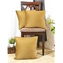 IVAZA Microfibre Soft &amp; Fulffy Filled Decorative Pillow/Throw Pillow Inserts,Sqaure Pillows Velvet Cushion Inserts Square Pillow,Cushion for Sofa, Car and DecorationSet of 3 (12" x 12") Brown
