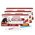 Ivermectin Horse Paste 1.87% – Apple Flavored Oral Horse – 6.08g Tube Treats Horses Up to 1,250 lbs [Pack-3]