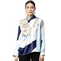 IVES Women39s Blue Printed High Neck Top