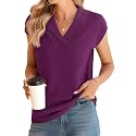 Ivicoer Sweater Vest Women V-Neck Knitted Pullover Short Cap Sleeve Collared Tops Dressy Casual 2025 Summer Fashion Trendy