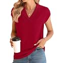 Ivicoer Sweater Vest Women V-Neck Knitted Pullover Short Cap Sleeve Collared Tops Dressy Casual 2025 Summer Fashion Trendy