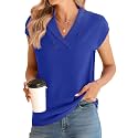 Ivicoer Sweater Vest Women V-Neck Knitted Pullover Short Cap Sleeve Collared Tops Dressy Casual 2025 Summer Fashion Trendy
