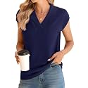 Ivicoer Sweater Vest Women V-Neck Knitted Pullover Short Cap Sleeve Collared Tops Dressy Casual 2025 Summer Fashion Trendy