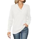 Ivicoer Women Long Sleeve V Neck Pullover Collar Knitted Sweaters