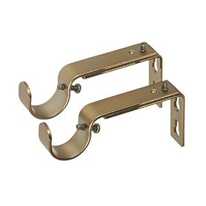 ivilon adjustable brackets for curtain rods - for 1 or 1 18 inch rods set of 2 - warm gold