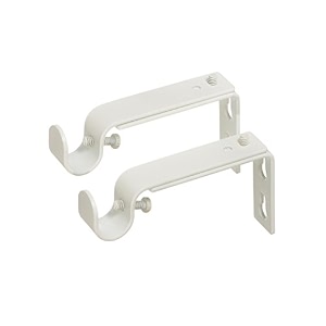 ivilon adjustable brackets for curtain rods - for 12 or 58 inch rods set of 2 - ivory