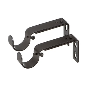 ivilon adjustable brackets for curtain rods - for 1 or 1 18 inch rods set of 2 - pewter