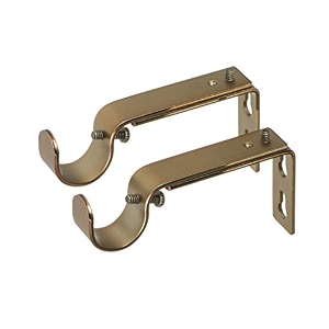 ivilon adjustable brackets for curtain rods - for 78 or 1 inch rods set of 2 - warm gold