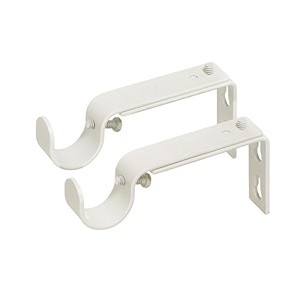 ivilon adjustable brackets for curtain rods - for 78 or 1 inch rods set of 2 - ivory