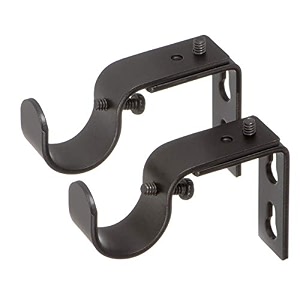 ivilon short projection brackets for curtain rods - for 78 or 1 inch rods set of 2 - antique black