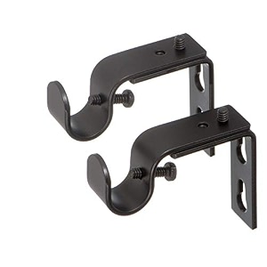 ivilon short projection brackets for curtain rods - for 12 or 58 inch rods set of 2 - antique black