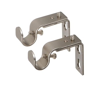 ivilon short projection brackets for curtain rods - for 12 or 58 inch rods set of 2 - satin nickel