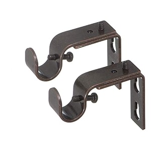 ivilon short projection brackets for curtain rods - for 12 or 58 inch rods set of 2 - oil rubbed bronze