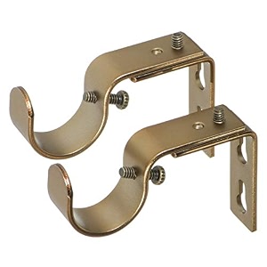 ivilon short projection brackets for curtain rods - for 1 or 1 18 inch rods set of 2 - warm gold