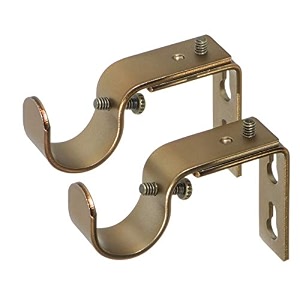 ivilon short projection brackets for curtain rods - for 78 or 1 inch rods set of 2 - warm gold