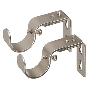 ivilon short projection brackets for curtain rods - for 1 or 1 18 inch rods set of 2 - satin nickel