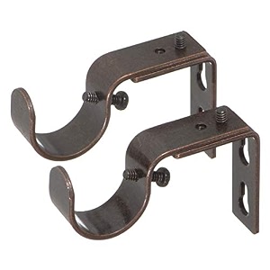 ivilon short projection brackets for curtain rods - for 1 or 1 18 inch rods set of 2 - oil rubbed bronze